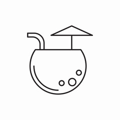 summer cocktail icon vector sign