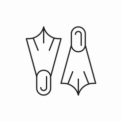 Diving flippers equipment icon vector sign © agv