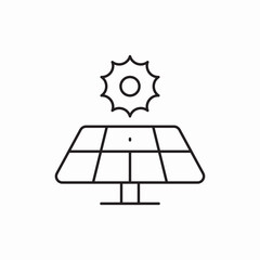 Solar panel energy icon vector sign