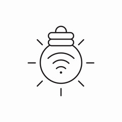 Wifi signal bulb icon vector sign