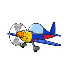 Colorful Racing Airplane Vector – Cartoon Propeller Aircraft Illustration