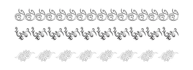 Set Hand drawn ornamental element