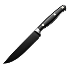 Fototapeta premium A modern black knife isolated on white background