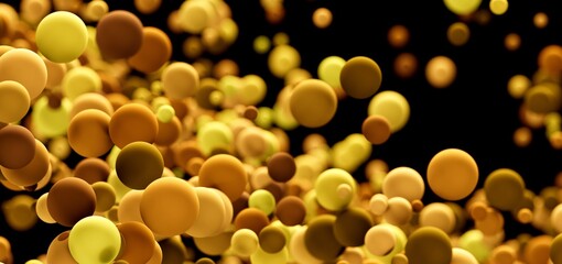 Shimmering gold and bronze spheres, perfect for luxury or technology concepts.