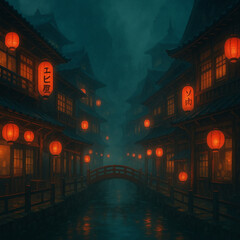 怪しげな街並みのイラスト
Generative AI