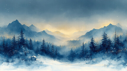 a snowy winter night