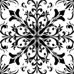 Seamless tile patterns combining cultural, modern, and botanical inspirations for commercial vector.