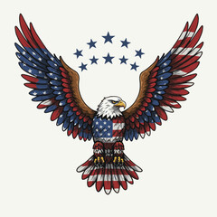 Fototapeta premium Stars and Stripes: Honoring the Land of the Free