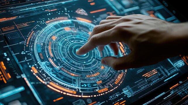 Interactive digital interface with touch input for advanced data analysis