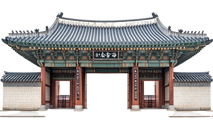 Fototapeta premium gate of the forbidden city isolated on transparent background