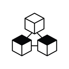 Blockchain Processing Icon vector stock illustration