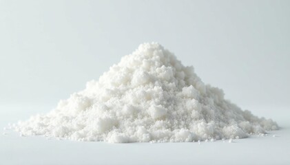 Lumps of white sugar against pristine backdrop, confection, confectionery