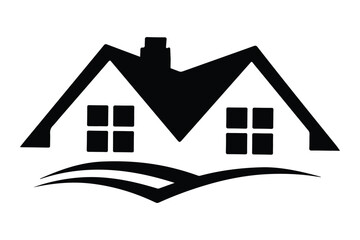 house logo vector icon art illustration, home vector property logo, real estate house logo vector icon