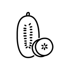 cucumber icon vector, line style icon