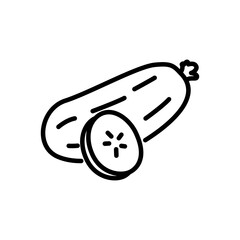 cucumber icon vector, line style icon
