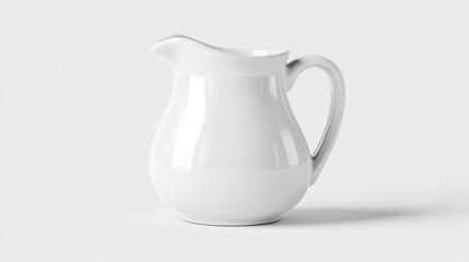 White milk jug mockup on a white background.