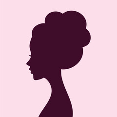 Fashion Woman Silhouette Side Profile