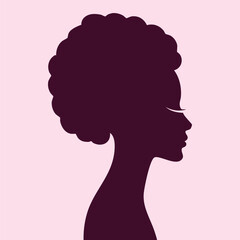 Lady Portrait in Silhouette Style