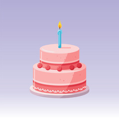 birthday cake with candle