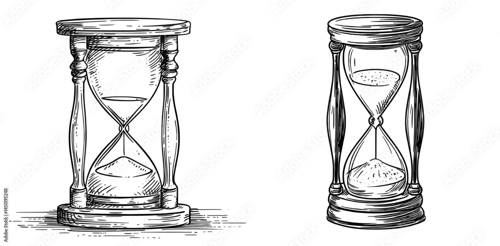 Poster the concept of time-management is facilitated by a measuring device that takes the form of an hourgl