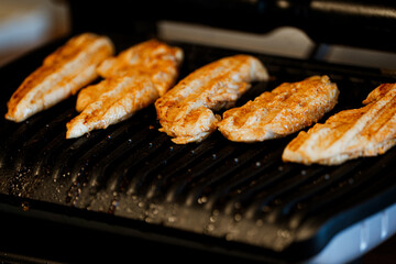 chicken breast on electric grill