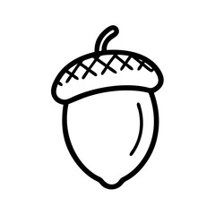 Acorn icon for Thanksgiving celebration in minimal style  