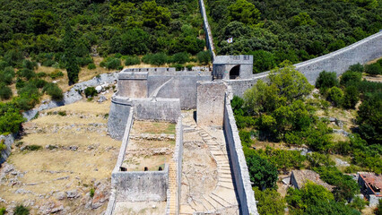 Ston, Croatia. Aerial drone view