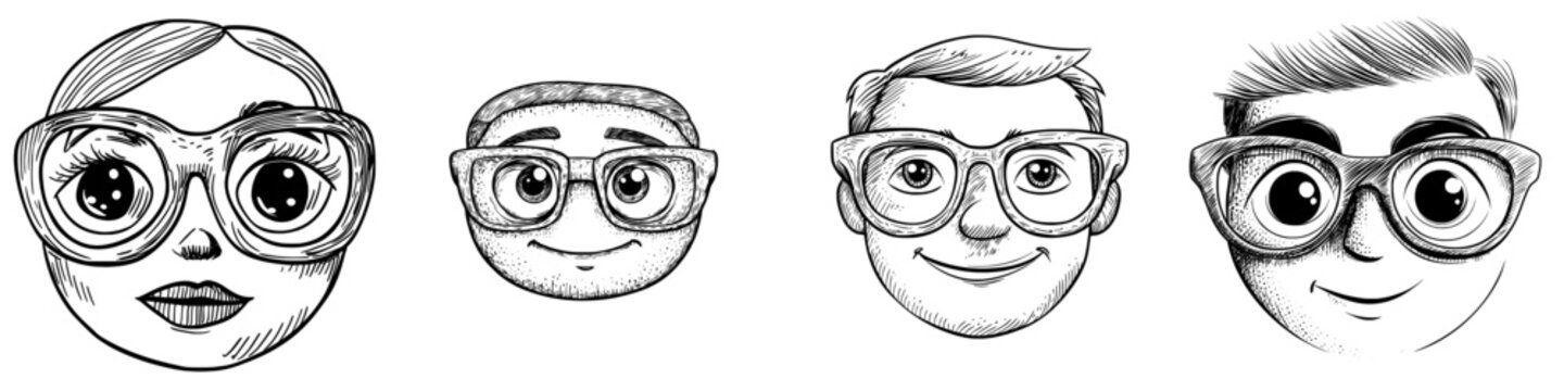 A cartoon face featuring a smirk or simper emoji represents a modern and amusing facial expression characterized by a smiling mouth and half-closed eyes