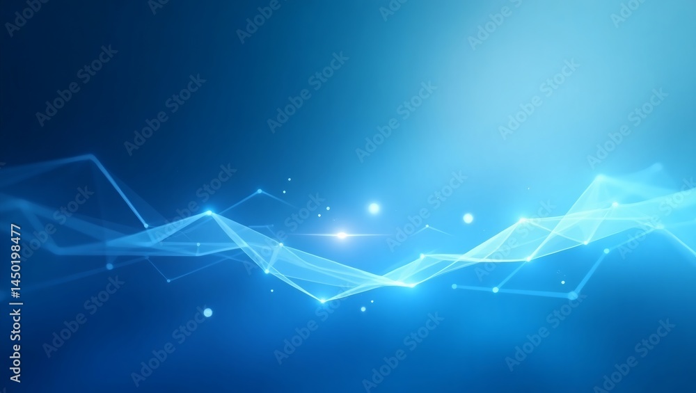 Poster abstract digital network design with blue background. this image represents concepts of digital inno