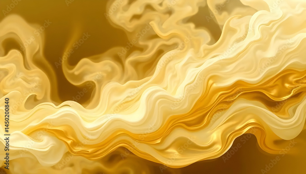 Poster elegant flowing gold abstract background with soft curves and gradients
