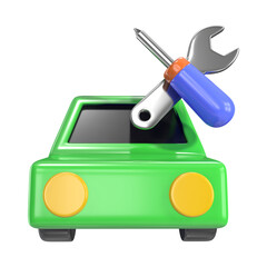 Car Repair 3D Illustration Icon
