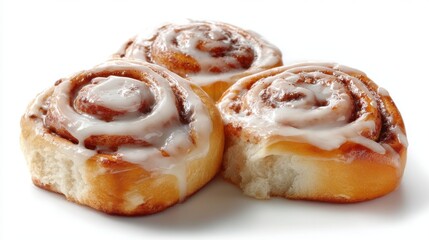 Delicious cinnamon rolls with glaze
