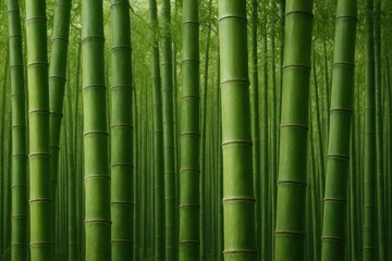 Obraz premium Serene lush bamboo forest tranquility