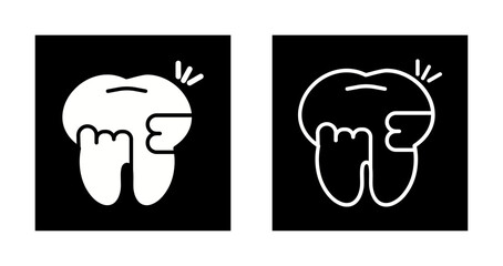 Toothache And Plaque Icon Design
