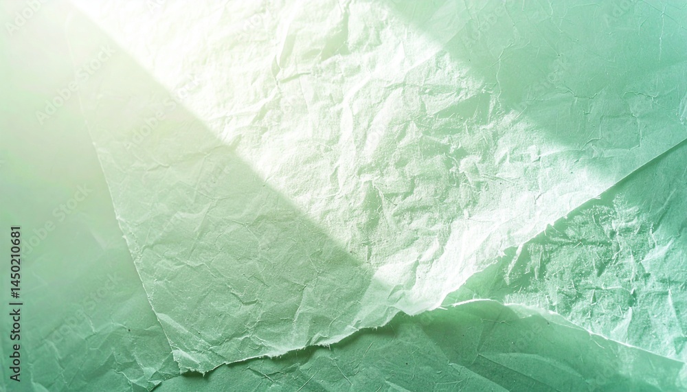 Poster abstract light play on crumpled paper texture studio digital art soft color palette close-up minimal