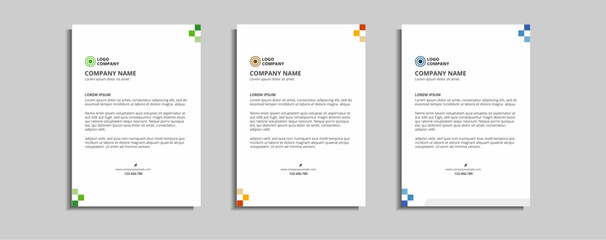 modern corporate letterhead template design