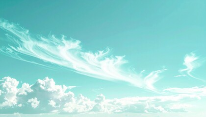Dynamic cloud patterns over serene sky atmospheric phenomenon nature open space aerial view tranquil concept