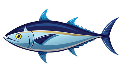 Fototapeta premium Illustration of a bluefin tuna fish