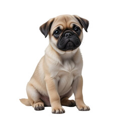 Obraz premium Cute Pug Puppy Sitting