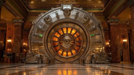 Massive vault in opulent hall