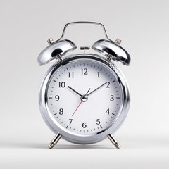 Classic alarm clock time piece design on white background