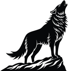 "Wolf Silhouette Vector Collection Featuring Howling, Tribal, and Wilderness Scenes for Logos, Tattoos, and Outdoor Art"