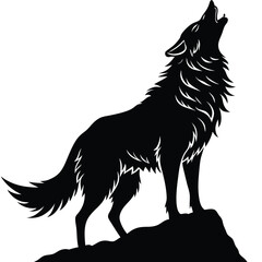 "Wolf Silhouette Vector Collection Featuring Howling, Tribal, and Wilderness Scenes for Logos, Tattoos, and Outdoor Art"