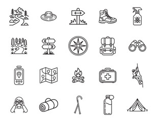 20 Nature Exploration Icons set
