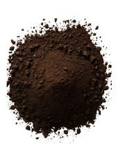 Brown coffee dust pile cut out