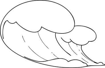 ocean wave hand drawn