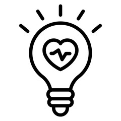 Digital Health Innovation Vector Line Icon Design