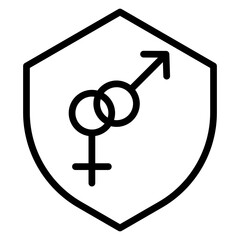 Sexual Health Clinic Vector Line Icon Design