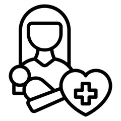 Obraz premium Childbirth Recovery Therapy Vector Line Icon Design