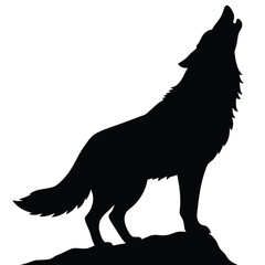 "Wolf Silhouette Vector Collection Featuring Howling, Tribal, and Wilderness Scenes for Logos, Tattoos, and Outdoor Art"
